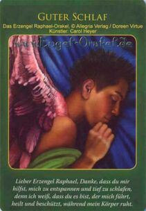 Engelkarte - Guter Schlaf - Erzengel Raphael-Orakel
