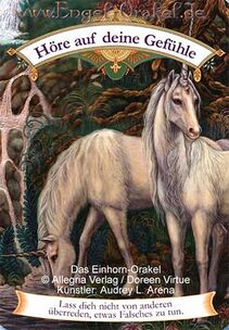 Engelkarte Bedeutung - Höre auf deine Gefühle - Das Einhorn-Orakel