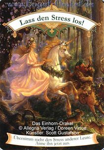 Engelkarte Bedeutung - Lass den Stress los! - Das Einhorn-Orakel