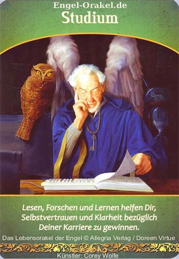Engelkarte - Studium - Lebensorakel der Engel