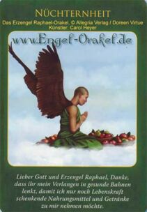 Engelkarte - Nüchternheit - Erzengel Raphael-Orakel