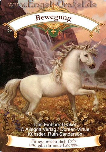 Engelkarte Bewegung - Das Einhorn-Orakel