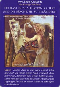 Engelkarte Bedeutung - Erzengel Michael Orakel - Du hast diese Situation kreiert und die Macht, sie zu verändern