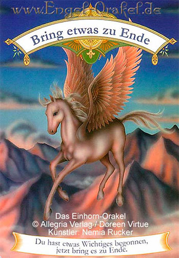 Bring etwas zu Ende - Das Einhorn-Orakel