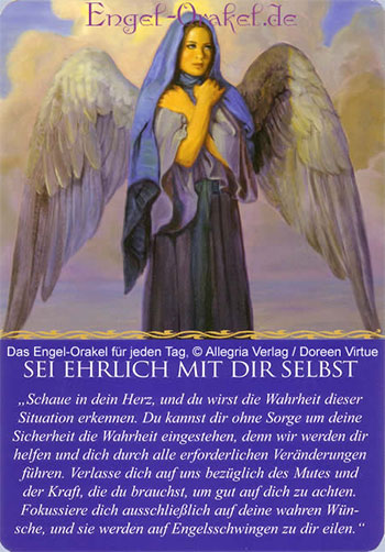 Sei Ehrlich mit Dir selbst - Engel-Orakel für jeden Tag