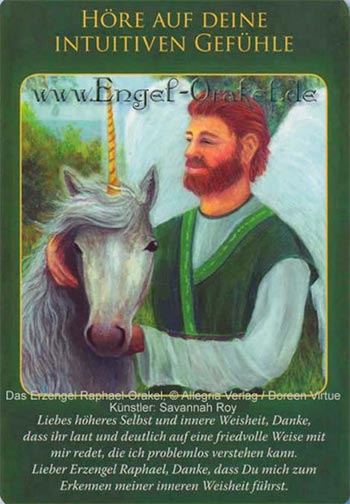 Höre auf deine intuitiven Gefühle - Erzengel Raphael-Orakel