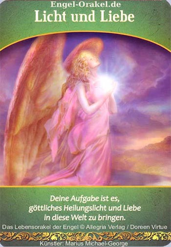 Licht und Liebe Engel Tageskarte Engelkarten Horoskop kostenlos